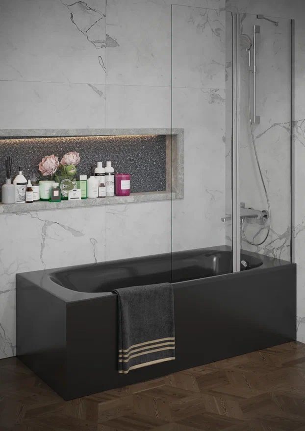 Акриловая ванна TONI ARTI Calitri PL 160x70 черная матовая фото5