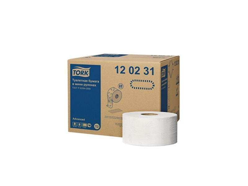 Tork туалетная бумага в мини рулонах 120231, в коробке 12 рулонов фото2