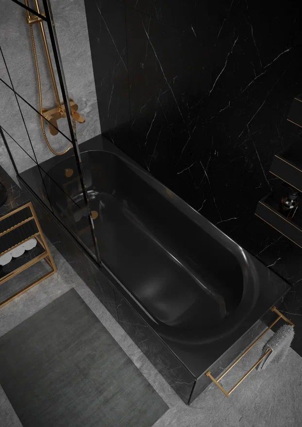 Акриловая ванна TONI ARTI Calitri PL 160x70 черная матовая фото4