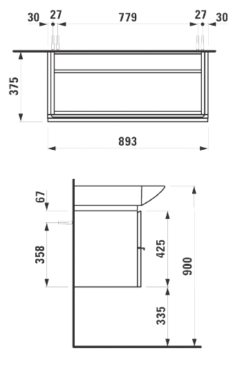 Тумба laufen palace 90