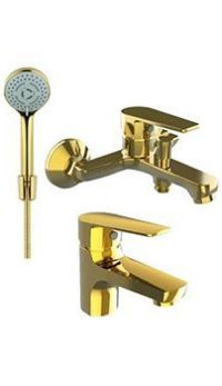 Набор для ванной комнаты ORANGE Loop M26-311gd золото