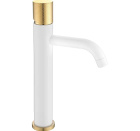 Смеситель для раковины BOHEME Stick 122-WG.2 White Gold ручка Touch