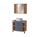 Комплект мебели GROSSMAN Флай 100 дуб сонома/серый со столешницей