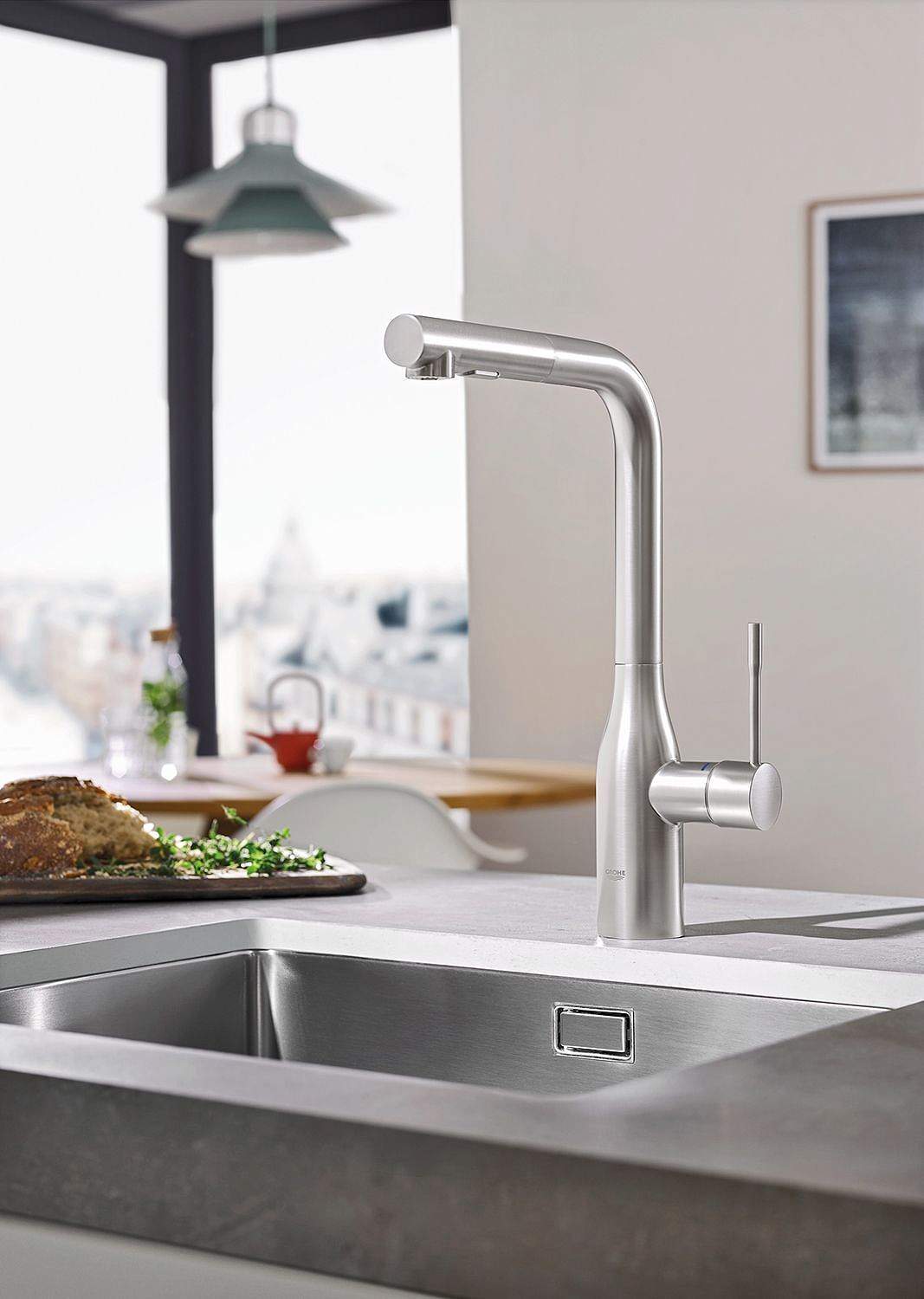 Смеситель для кухни grohe с выдвижной лейкой