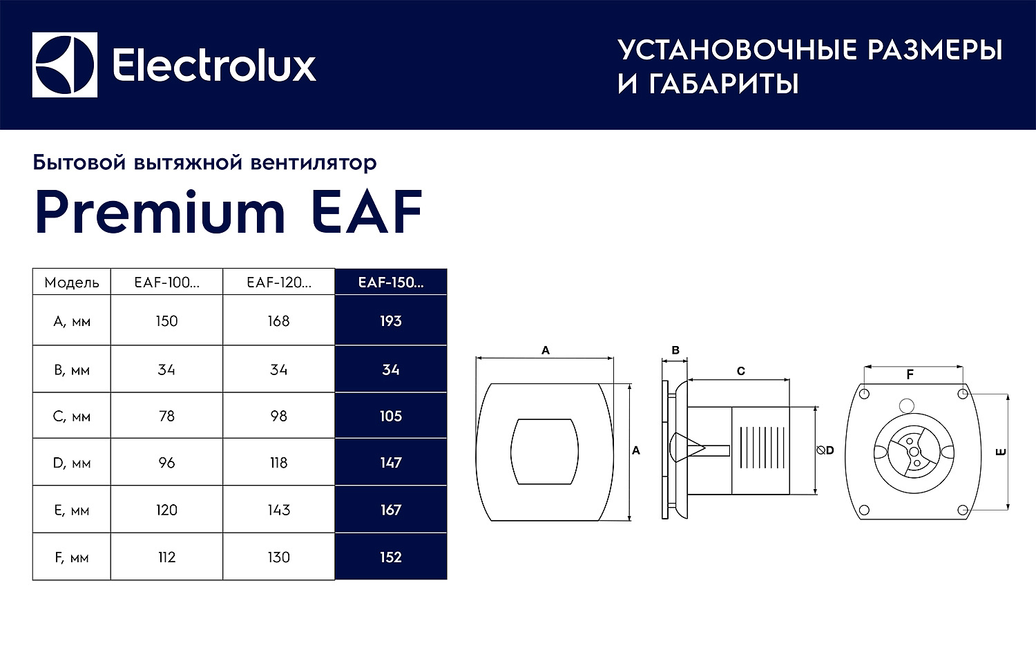 Вентилятор вытяжной ELECTROLUX Premium EAF-100 обратный клапан фото7