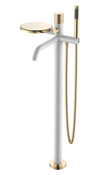 Смеситель для ванны BOHEME Stick 129-WG.2 White Gold ручка Touch