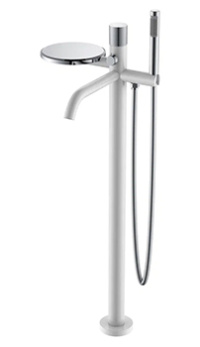 Смеситель для ванны BOHEME Stick 129-WCR.2 White Chrome ручка Touch