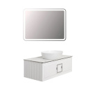 Комплект мебели со столешницей TONI ARTI Cantu+Noche 90 белый матовый, ручка хром