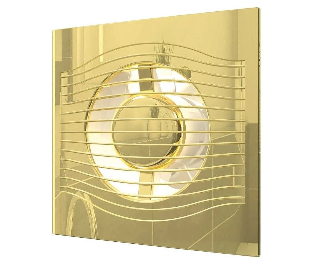 Вентилятор вытяжной DICITI Slim 4C Gold обратный клапан фото2