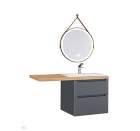 Комплект мебели JORNO Wood 122 серая со светлой столешницей под стиральную машину