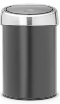 Ведро для мусора BRABANTIA Touch Bin 3 л, черный матовый