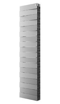 Радиатор биметаллический ROYAL THERMO PianoForte Tower 18 секции, бок.подк. 380/1440 Silver Satin
