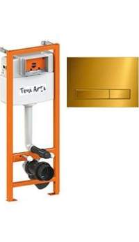 Инсталляция для унитазов TONI ARTI TA-03 кнопка золото глянец