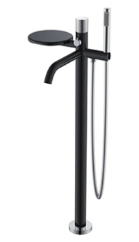 Смеситель для ванны BOHEME Stick 129-BCR.2 Black Chrome ручка Touch