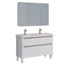 Комплект мебели LEMARK Buno 125 белый/серый матовый