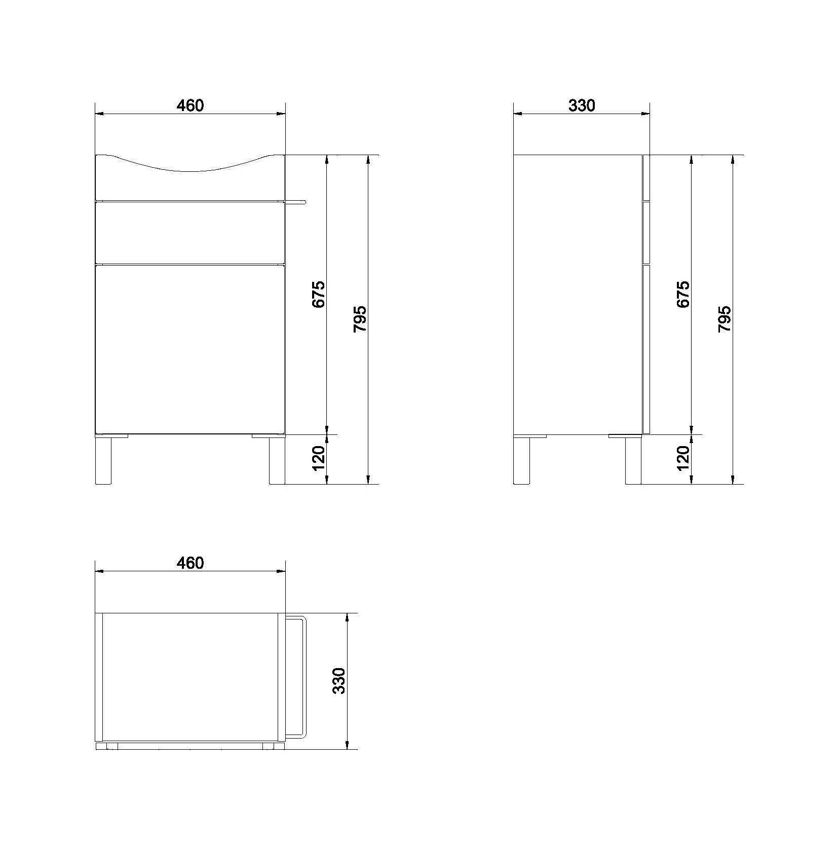 Тумба с раковиной Cersanit Smart 50 артикул: b-su-sma-co50/WH