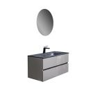 Комплект мебели ARMADI ART Vallessi 80 антрацит глянец/раковина антрацит