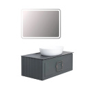 Комплект мебели со столешницей TONI ARTI Cantu+Noche 90 серый матовый, ручка хром