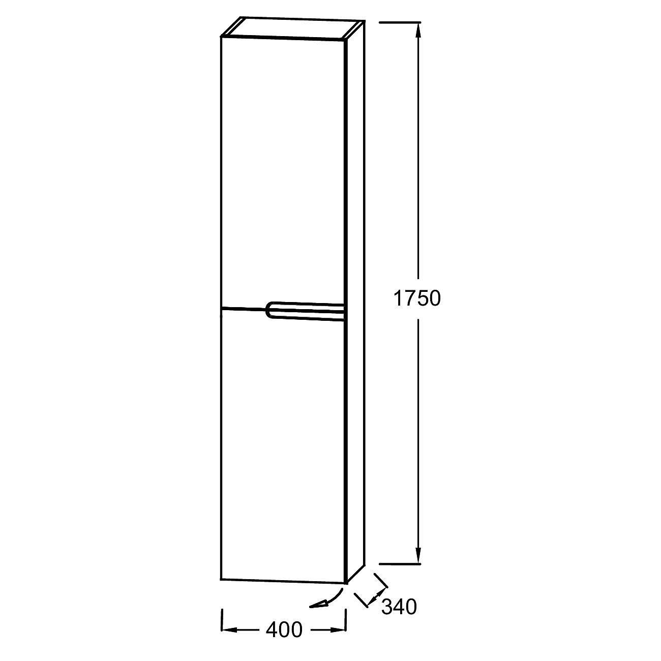 Шкаф пенал Jacob Delafon Nona 40 l eb1893lru-g1c