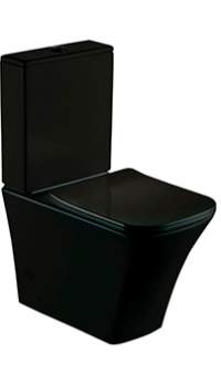 Унитаз напольный ESBANO Crisan матовый черный, с сиденьем с микролифтом